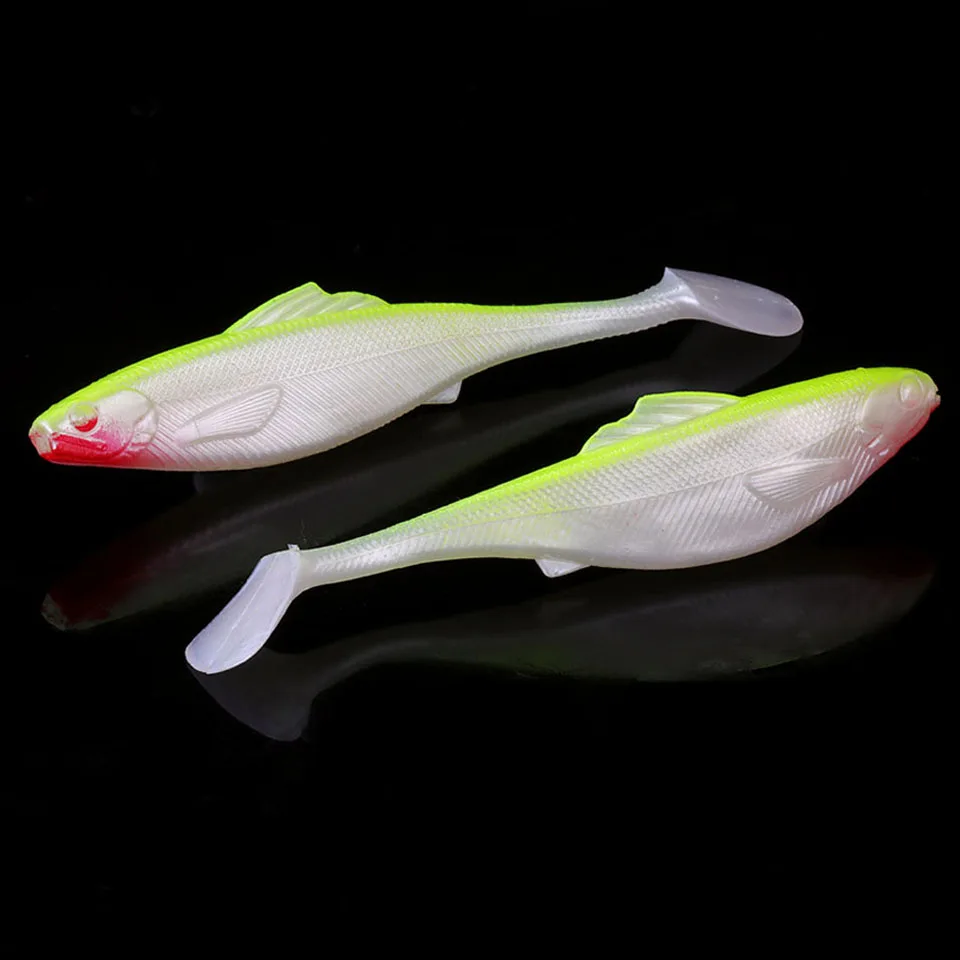 WALK FISH, 4 шт./лот, приманка для рыбалки, Мягкая наживка, 8 см, 3,5 г, мягкий свимбейт в форме червя, воблер, пластиковая приманка для ловли щуки - Цвет: C 3