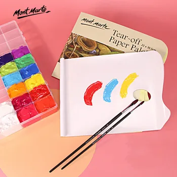 

Disposable Paper Palette for Watercolor Oil Acrylic Painting Pigment Color tear-off Palette 36pages