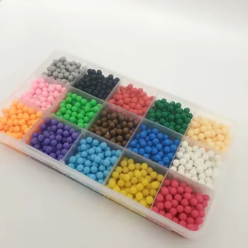 

NEW 15Colors Complete Set Hama Beads Magic Water sticky Beads 3d Puzzle Puzzles Kids Toys DIY Toys