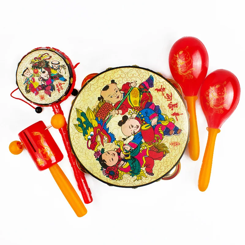Детский барабан на удачу, детский ручной барабан, погремушка для раннего возраста, развивающая игрушка