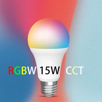 

15W WiFi Smart Light Bulb E27 B22 Dimmable RGB+CCT 85-260V Smart Light Bulb Voice Control Work With Alexa Amazon Google Home