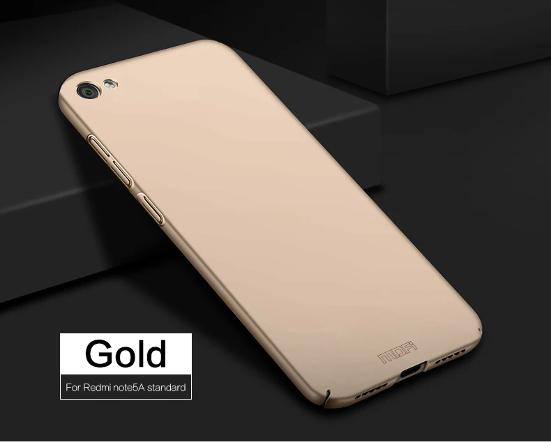 Золотой Для Xiaomi Redmi Примечание 5A чехол MOFi задняя крышка ПК Жесткий Coque для Xiaomi Redmi Примечание 5A Чехлы для мобильных телефонов - Цвет: Золотой