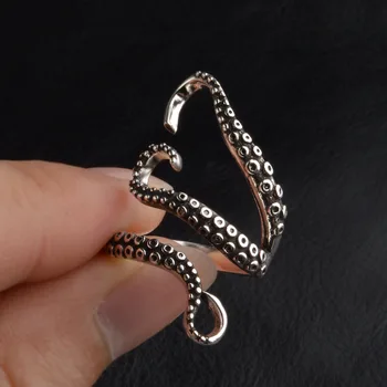 

925 anillos silver Modern Ocean Animal ring,s925 stamped Octopus shape Rings For Women Men Finger Ring Jewelry For Fashion Show