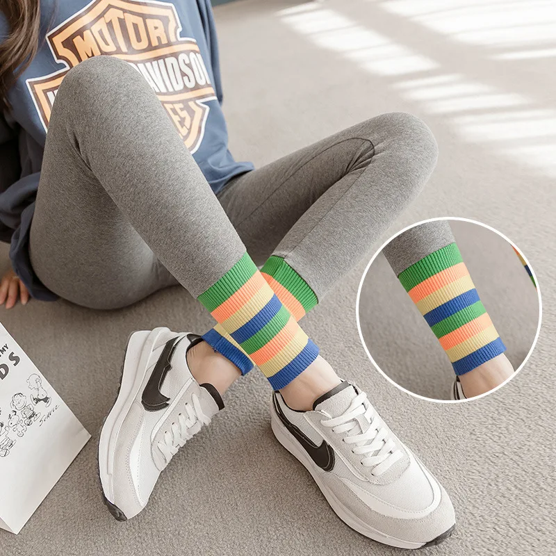 

Photo Shoot Spring New Style Pure Cotton Maternity Clothes 2020 Fashion Joint Article Rainbow Leggings Pregnant Women Slim Fit S