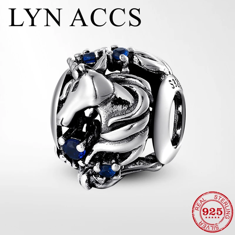 

New 925 Sterling Silver Wisdom Unicorn Bead Zircon Charms Fit Original Pandora Charm Bracelet DIY Authentic Fine Jewelry