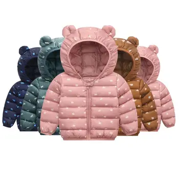 

Boy Girls Winter Jacket Kid Down Coats Infant Snow Wear Hooded Coats Baby Girls Boys Cartoon Print Jackets Kids Winter Coats