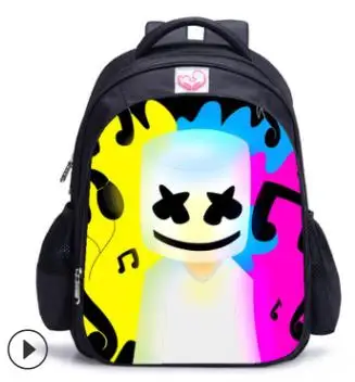 Модная милая детская школьная сумка, популярный рюкзак DJ Marshmello, школьные подарки для учеников начальной и средней школы - Color: picture color