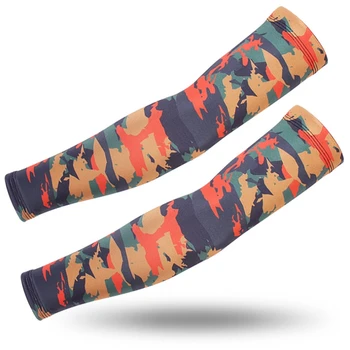 

5 Color Bicycle Arm Warm Bicycle Sports Camouflage Tattoo UV Sunscreen Cool Arm Sleeve Warm Gloves Sunscreen Skull Bicycle