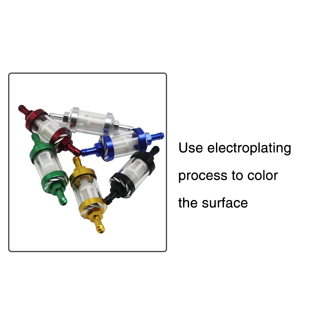 Universal 8mm CNC Petrol Gas Fuel Filter Motorcycle Accessories For Honda for Yamaha ATV Dirt Pit Bike Quad Mope - - Racext 30