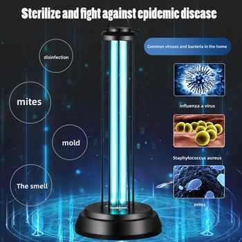 

UV Disinfection Lamp Remote Control Timing Ultraviolet Lamps UVC Germicidal Light Mites Lights EU/US Plug Home Light