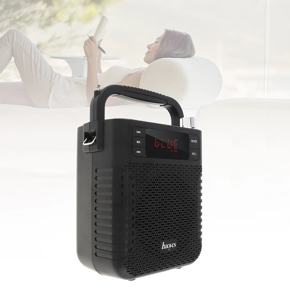 Haoyes K96 мини-усилитель беспроводной bluetooth-связи сабвуфер динамик Поддержка TF карты/U диск/FM/AUX вход/микрофон/гарнитура для учителя