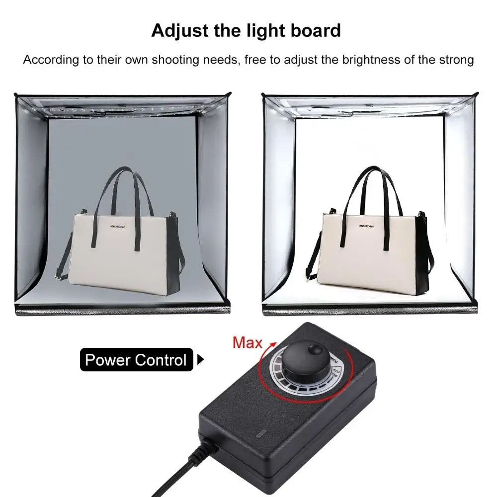 PULUZ 40cm Photo Studio Box Tabletop Shooting Light Box Tent Photography Softbox Kit 6 Colors Backdrops Tent LED Lightbox
