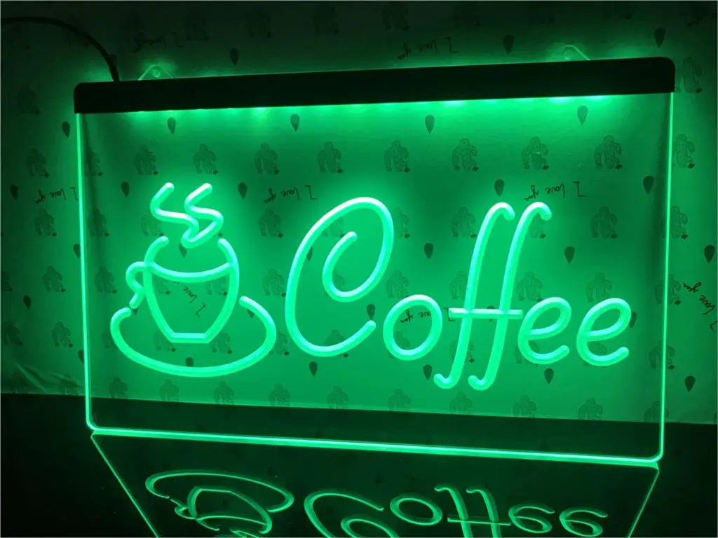 Donuts Kitchen Shop Coffee and Baked Led Neon Sign Display 15.5/"X 9/"