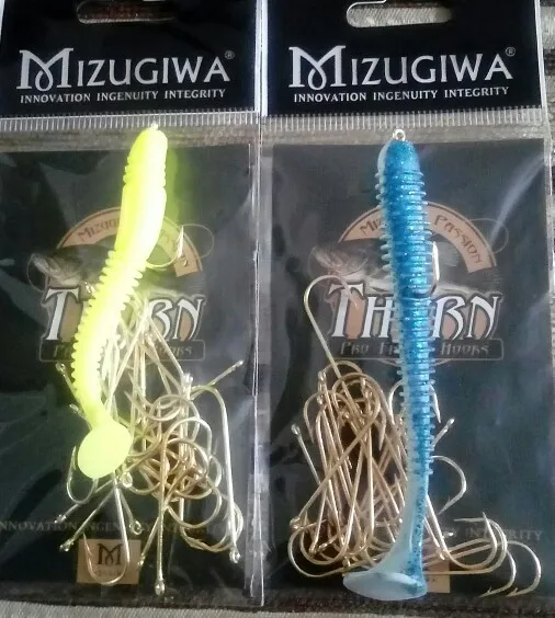 MIZUGIWA Long Shank Aberdeen Fishing Hooks Fresh Water Living Baits Hook Fish Jig Hooks PanFish Crappie Gold 100pcs