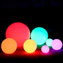 Rechargeable LED Ball Night Light IP65 Outdoor Waterproof 7 Color RGB Floating swimming pool bar table ball lamp Remote Control free shipping magic rgb led ball outdoor diameter 20 cm rechargeable glowing sphere waterproof pool color changing light ball