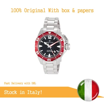 

Hamilton Men's 42mm Steel Bracelet & Case Automatic Black Dial Watch H77725135