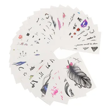 

30 Sheets Party Costume Cosplay Temporary Tattoos Stickers Realistic Various Patterns Lifelike Tattoos Stickers