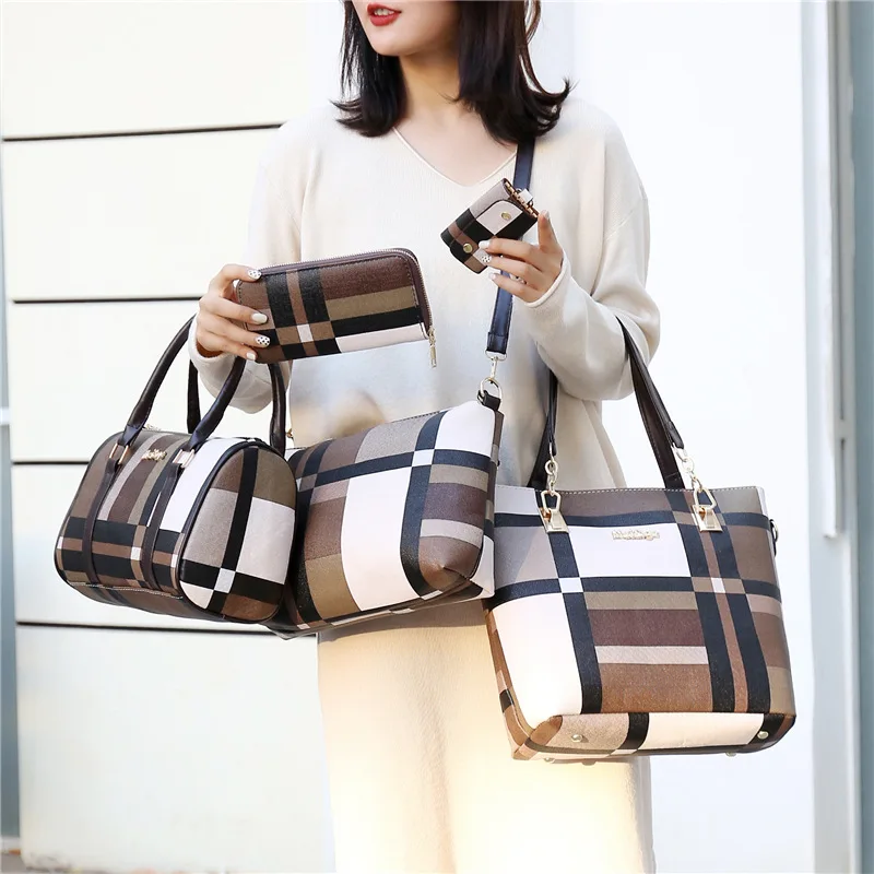 6pcs Elegant Tote Bag Set, Women's Trendy Tote Bag & Handbag