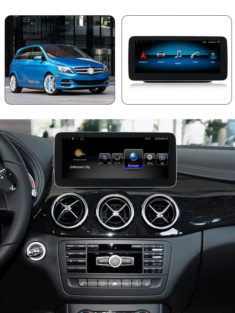HFCYJIA 10,2" ips сенсорный экран головное устройство для Mercedes Benz B класс W246 gps Navi Стерео Android 8,1 2+ 32G ram wifi Google BT
