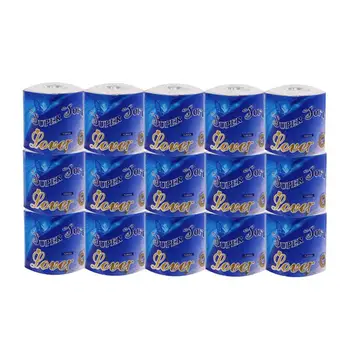 

15 Rolls Toilet Paper Household Durable Soft Mixed Pulp Tissue Roll Paper Toilet Paper for Toilet Home Bathroom Hotel