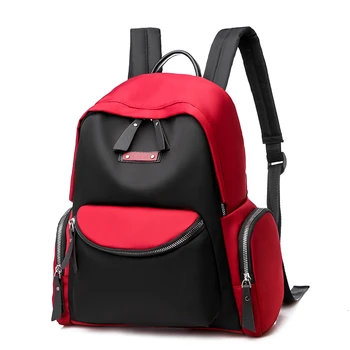 

Double zipper backpack women lightweight oxford school backpack large capacity Shoulder Bag forTeenagers Girls shoulder bag