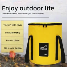 Nouveau seau de pêche épais, boîte pliable et étanche, pratique pour l'extérieur 