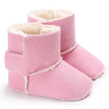 

Baby First Shoes Presents Winter Warm Goodlooking Fluff Suede Crib Shoes