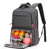Men 15.6 Inch Laptop Backpack Men Backpack with lunch bag Rucksack Backpack with Picnic Bag Insulation Bag Lunch Backpack Bag 3