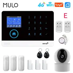 Alarm Systems Security Home Wifi GSM 4G Tuya Wireless smart home Burglar Security Kit work with Alexa