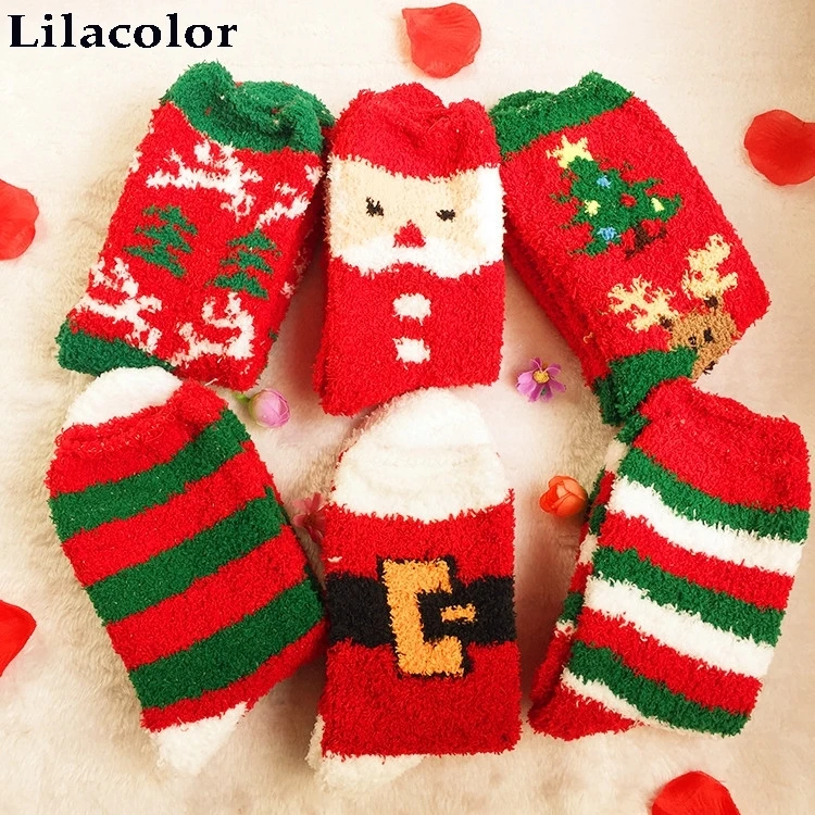 

New 2019 Women Sock Winter Warm Christmas Gifts Stereo Socks Soft Cotton Cute Santa Claus Deer Socks Xmas Christmas Socks Cute