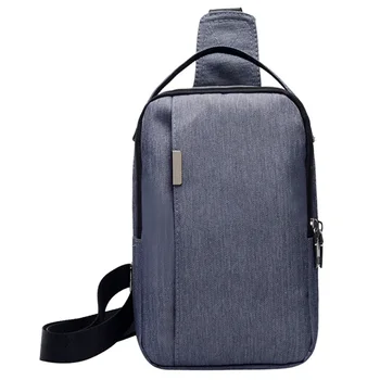 

Nylon Chest Bag Men'S Bag Messenger Bag Multi-Function Messenger Fashion Outdoor Chest Bag Dark Gray