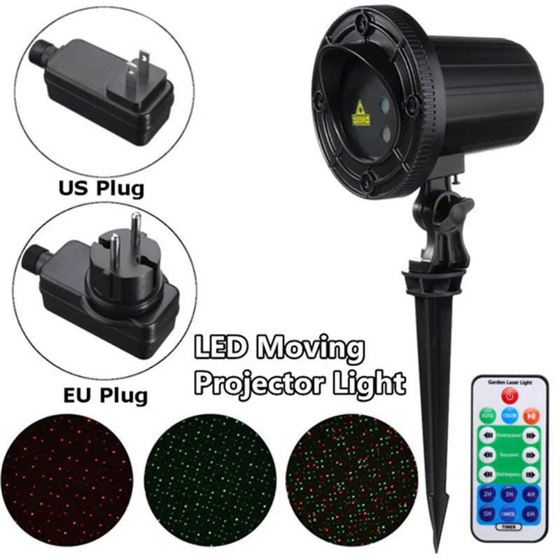

RG LED Laser Projector Light with Remote Control Spotlight Moving Lamp for Outdoor Landscape Lighting