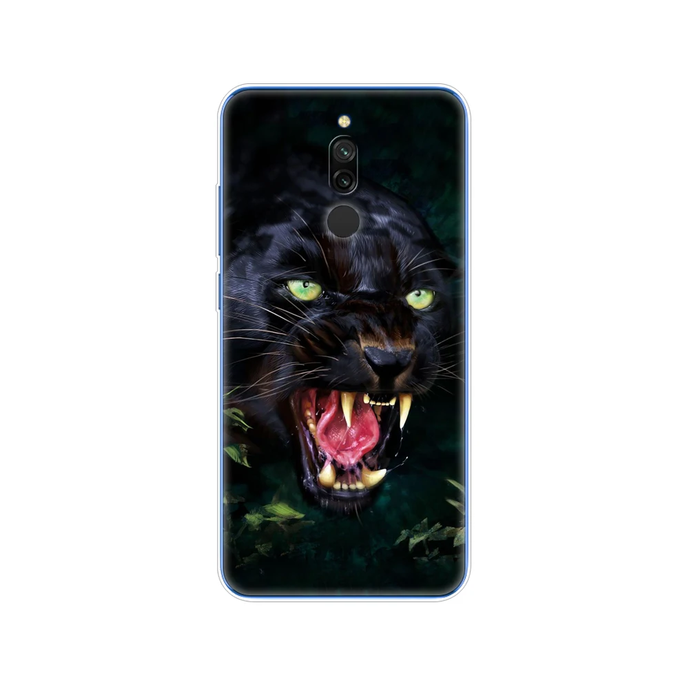 xiaomi leather case cover Case for xiaomi redmi 8 cases full protection soft tpu back cover on redmi 8 bumper hongmi 8 phone shell bag coque tiger  cat xiaomi leather case card Cases For Xiaomi