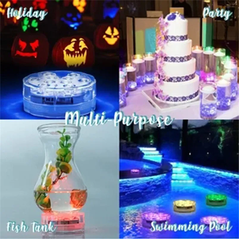Waterproof Wireless Home Garden Hotel Swimming Pool Party Effect LED Light 16 different static colors Lamparas 40NOV712