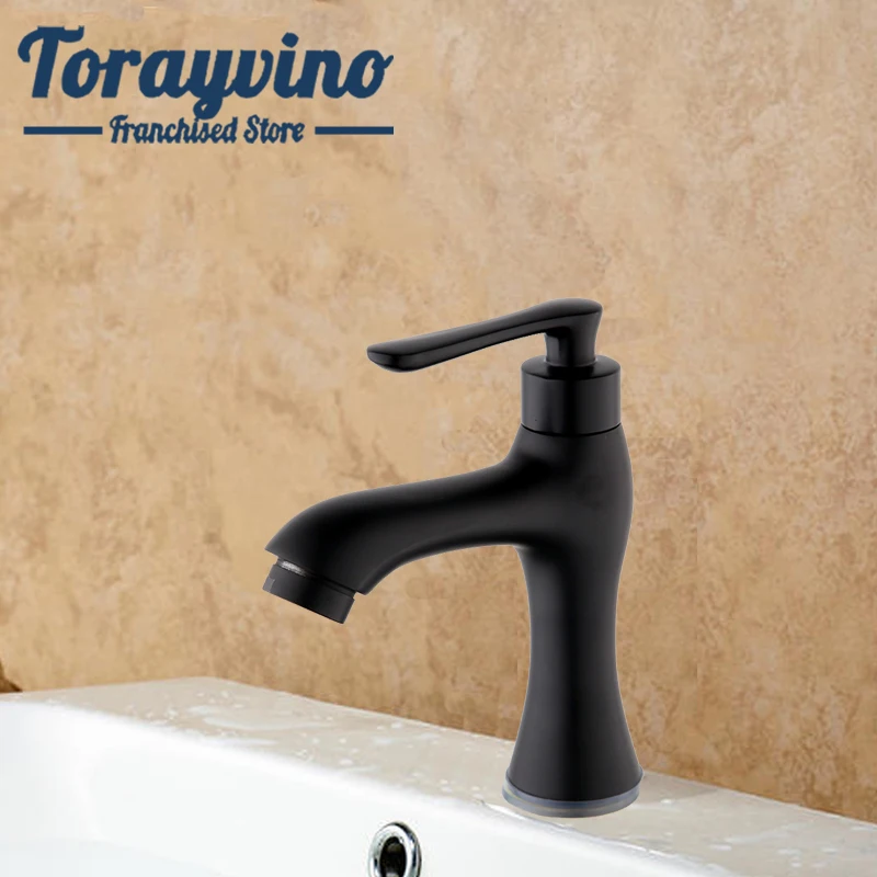 Nero Rubinetto Del Bacino Bagno Rubinetto Lavabo Bagno Nero Opaco Lavello In Ottone Rubinetti Freddo Singolo Rubinetti Deck Mounted Spray Becco Del Ru