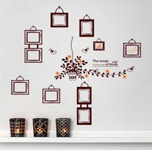 Гостиная спальня украшения наклейки на стену с изображением птиц Рамка Настенные фотостикеры Съемный ПВХ водостойкая клейкая бумага Ay9224
