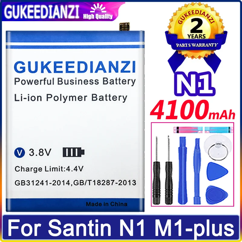 GUKEEDIANZI Battery N 1 4100mAh for Santin N1 M1-plus Replacement Batteries | Мобильные телефоны и аксессуары