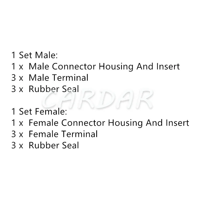 1 Set 3 Pin 1718653-1 4F0 973 703 2-1718652-3 1-1718644-1 Waterproof Car Reversing Radar Plug AC Assembly 4F0973703 For VW Audi 6