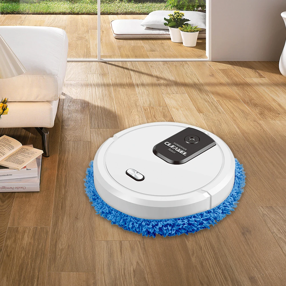 miracle mop 360° Rotate Household Robot Charging Vacuum Cleaner Rotary Mopping Machine Sweeping Robot USB Charging Sweeping and Dragging best mop for tile floors