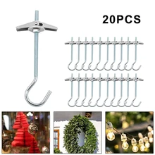 Crochet de plafond M4 M5 pour cloisons sèches, crochet à bascule, aile pour suspendre des plantes, Installation au plafond, fixation murale, crochet d'ancrage, 20 pièces