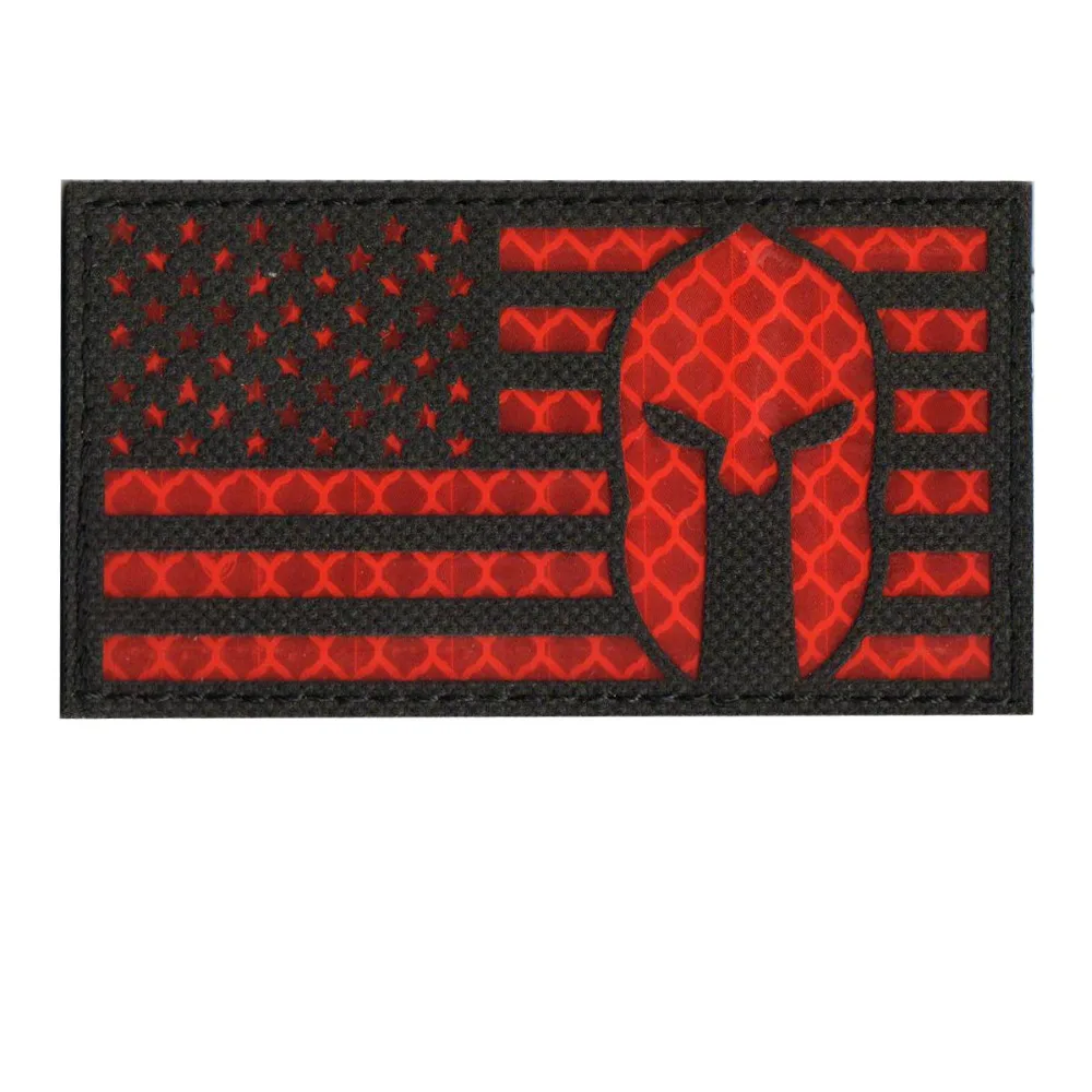 美国旗斯巴达头盔（红）