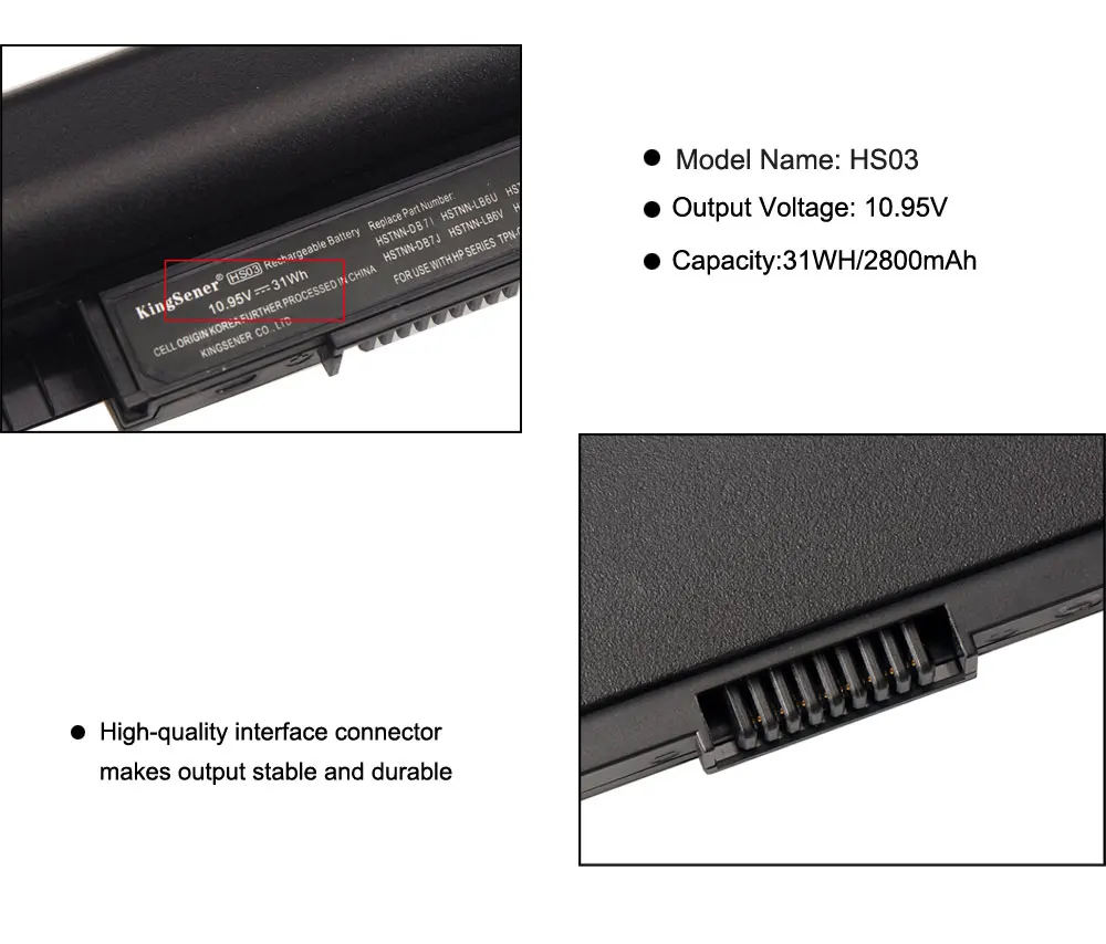 Kingsener 31wh Hs03 Hstnn-lb6v Hstnn-lb6u Bateria para hp Pavilhão 15-ac0xx 15-af087nw 15-af093ng 807956001240 245 250 255 g4 - Imagem 3
