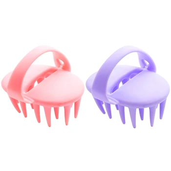 

Massage Comb Cleaning Brush Creative Hangable Scalp Massage Soft Comb Shampoo Comb Household Head Massage Big Teeth Comb
