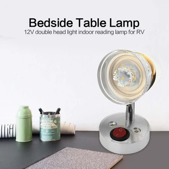 

Mini Desk Reading Light Rotatable LED Table Lamp DC 12V Desk Lamp For Home Interior Spotlight RV Caravan Boat Desk Bedside Lamp