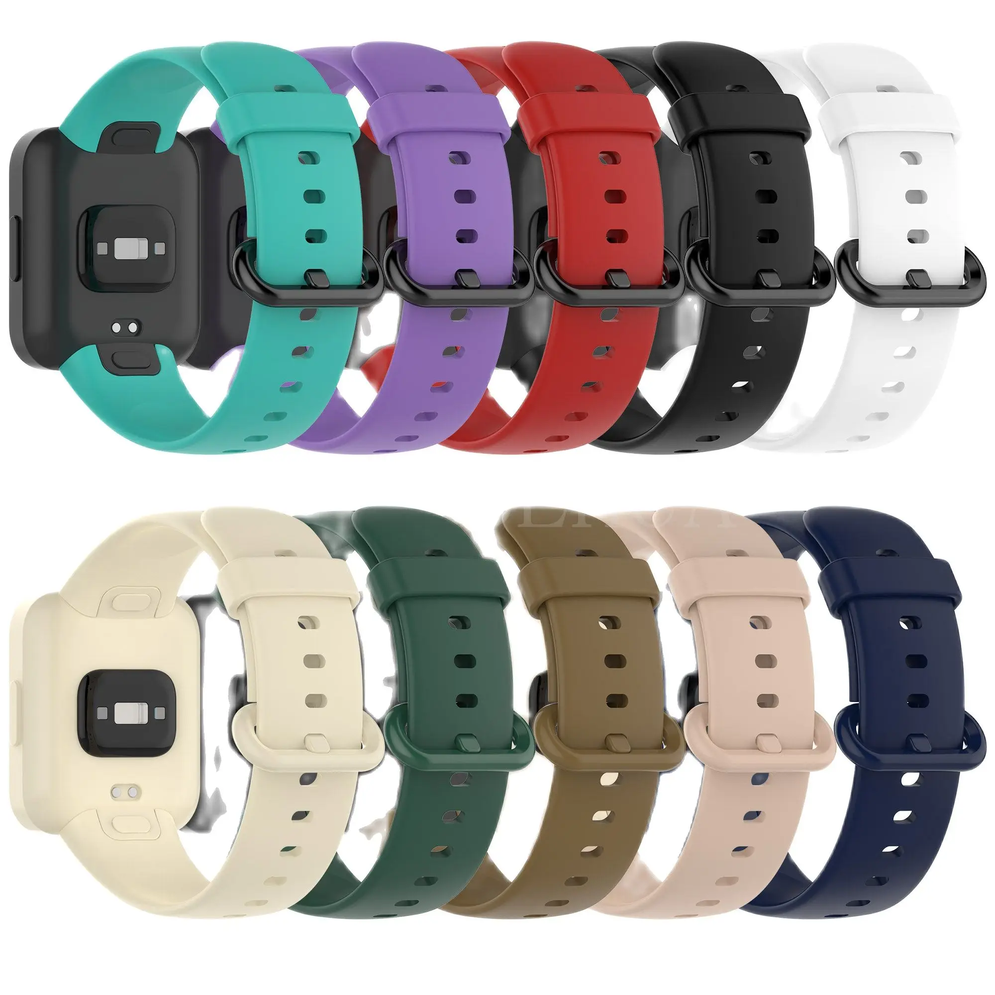  Correa de silicona para reloj inteligente de 0.866 in  compatible con Xiaomi Mi Watch Lite/Redmi Watch Lite - Bandas de reloj  coloridas para hombres señoras niños niñas - para Xiaomi Smart