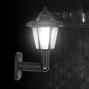 

Solar Hexagonal Palace Lamp LED Wall Light White Path Way Wall Landscape Mount Garden Lamp Outdoor Lighting