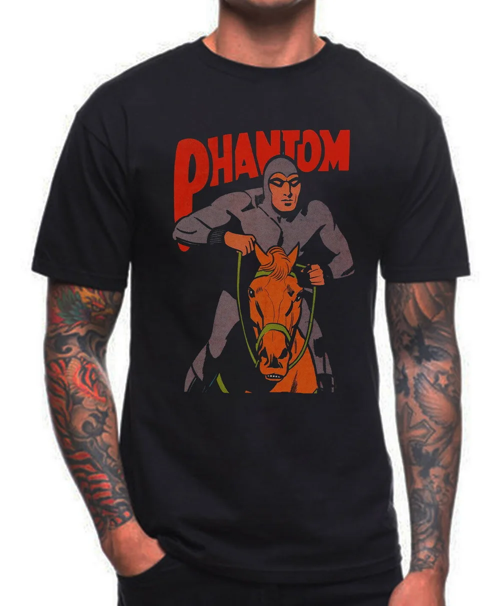 THE PHANTOM T-Shirt SUPERHERO VINTAGE RETRO BIRTHDAY PRESENT GIFT Cotton Loose Size Top Tops Tee Shirt |