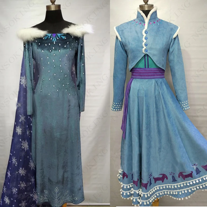 

Anime Elsa Anna dress Cosplay Costume Custom Made