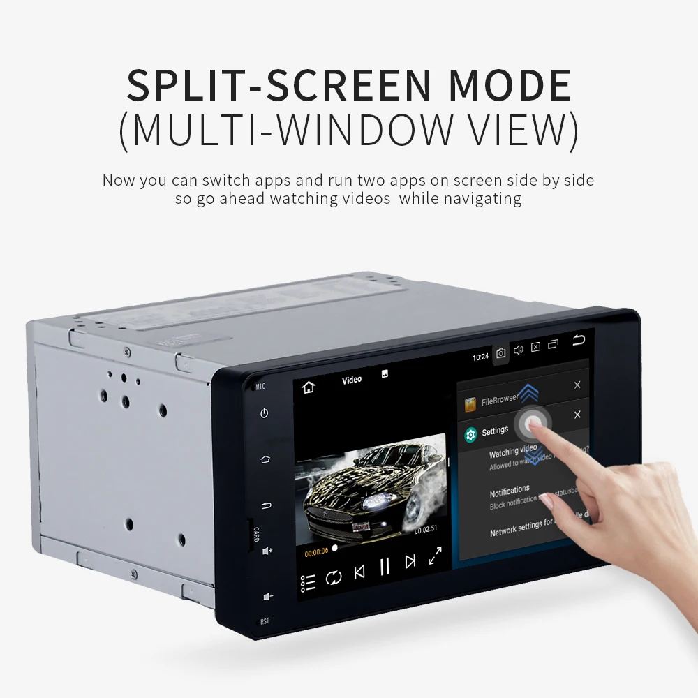 Top Android 9.0 2 din Car Radio Player for Mitsubishi Outlander Lancer EX ASX 2014 2015 with 7" HD Touch Screen Octa Core 32GB ROM 7