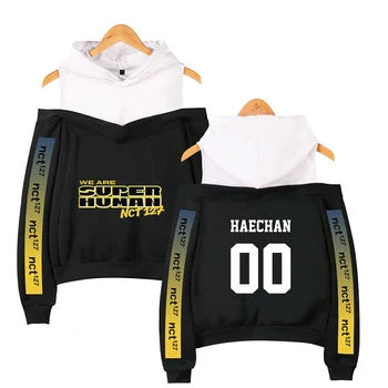 

Nct 127 oversized hoodie sweatshit Women Kpop Korean Style hoody Kawaii Off Shoulder Top clothes plus size